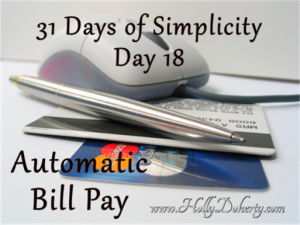 simplify your life with automatic bill pay