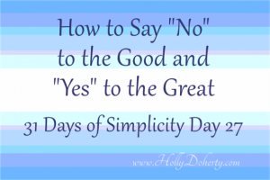 simplify your life how to say no