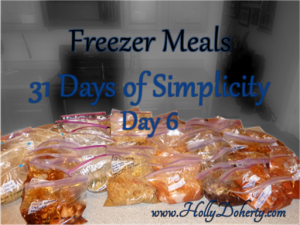 holly doherty simplicity freezer meals