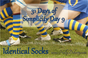 31 Days of Simplicity Series Matching Socks